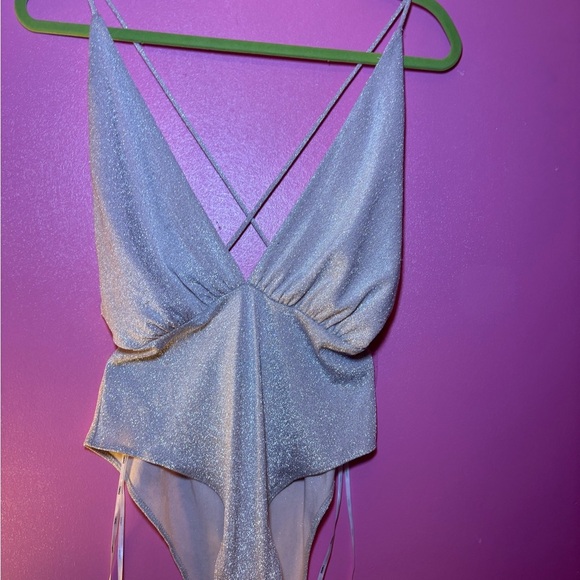 timanis Other - Silver Glittery Women's Bodysuit